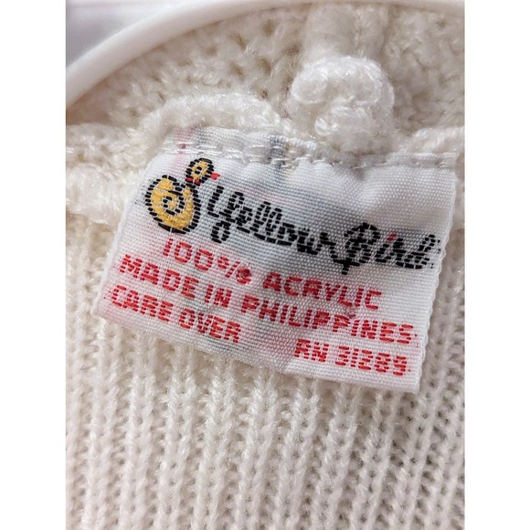 VINTAGE Baby Cable Knit Sweater Hooded Bunting by Yellow Bird - Picture 4 of 4